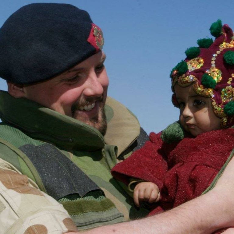 Soldat med barn